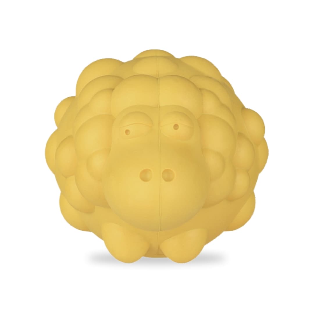 Super Durable Tough Squeaky Yellow Sheep Dog Pet Toy