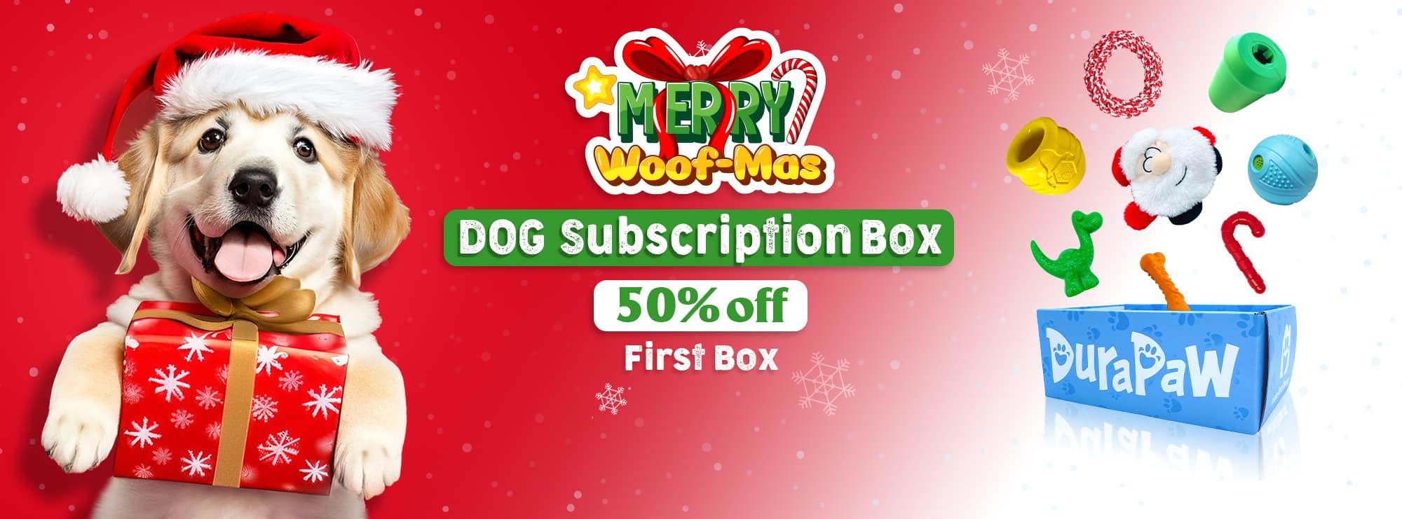 DuraPaw Monthly Dog Subscription Box Canada Christmas Gift