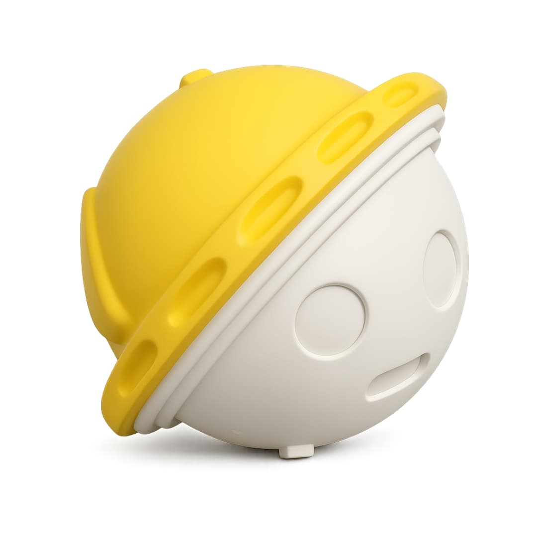 DuraPaw Space Rubber Cosmic Wobbler Dog Slower Feeder Pet Toy Multi Colored