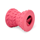 Pink Girl Dog Toy Double Treat Dispenser Slow Feeder