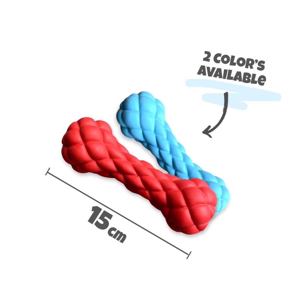 Blue Red DuraPaw Durable Rubber Dog Toys