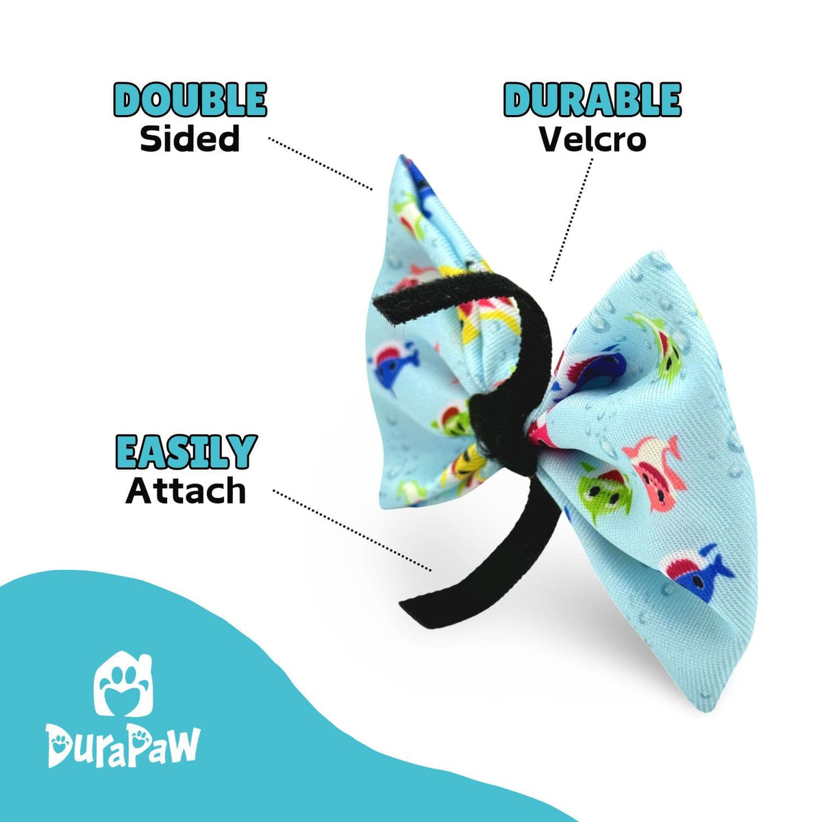 Durable Shark Dog Bow Tie Wearable Pet Accessory