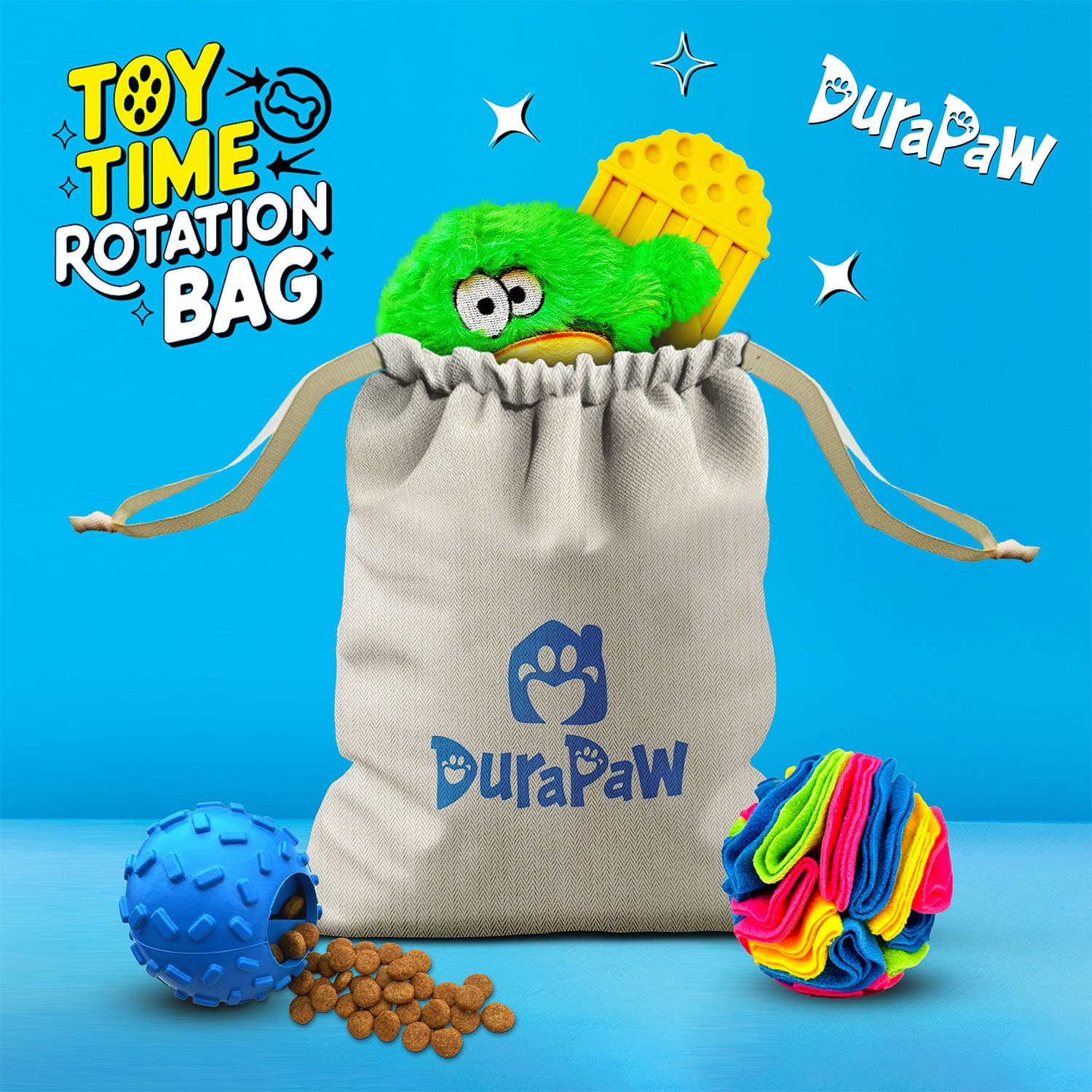 Rotating dog toys collection bag Rotating dog toys collection bag