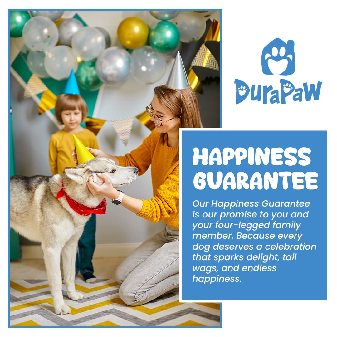 DuraPaw Dog Subscription Box Holiday Special Occasions Happiness Guarantee