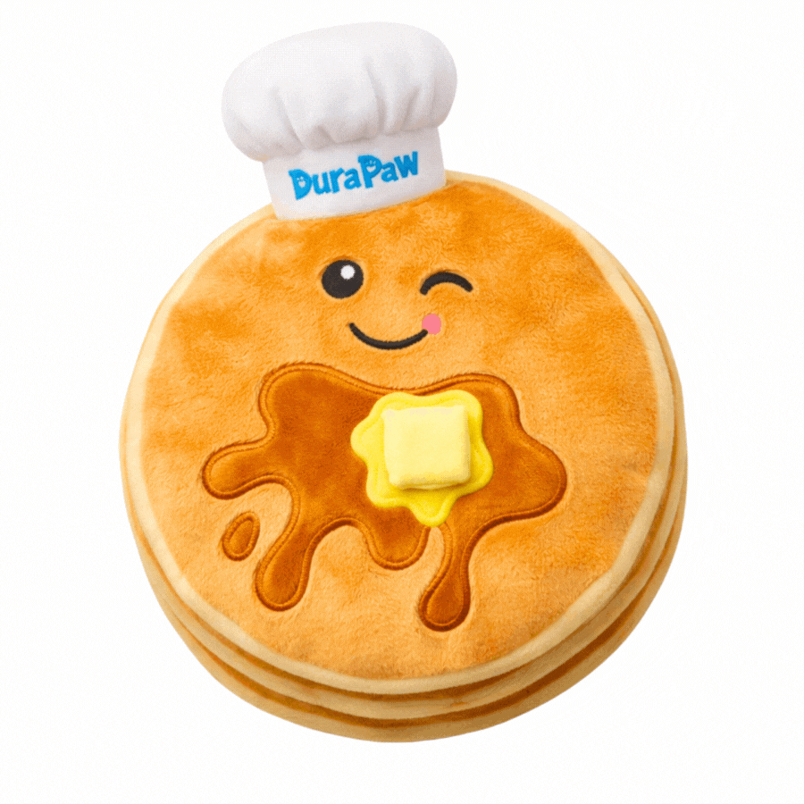 DuraPaw 2 in 1 Rippable Pancake durable squeaky dog toy