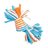 DuraPaw small engaging blue white and orange rope pet toy