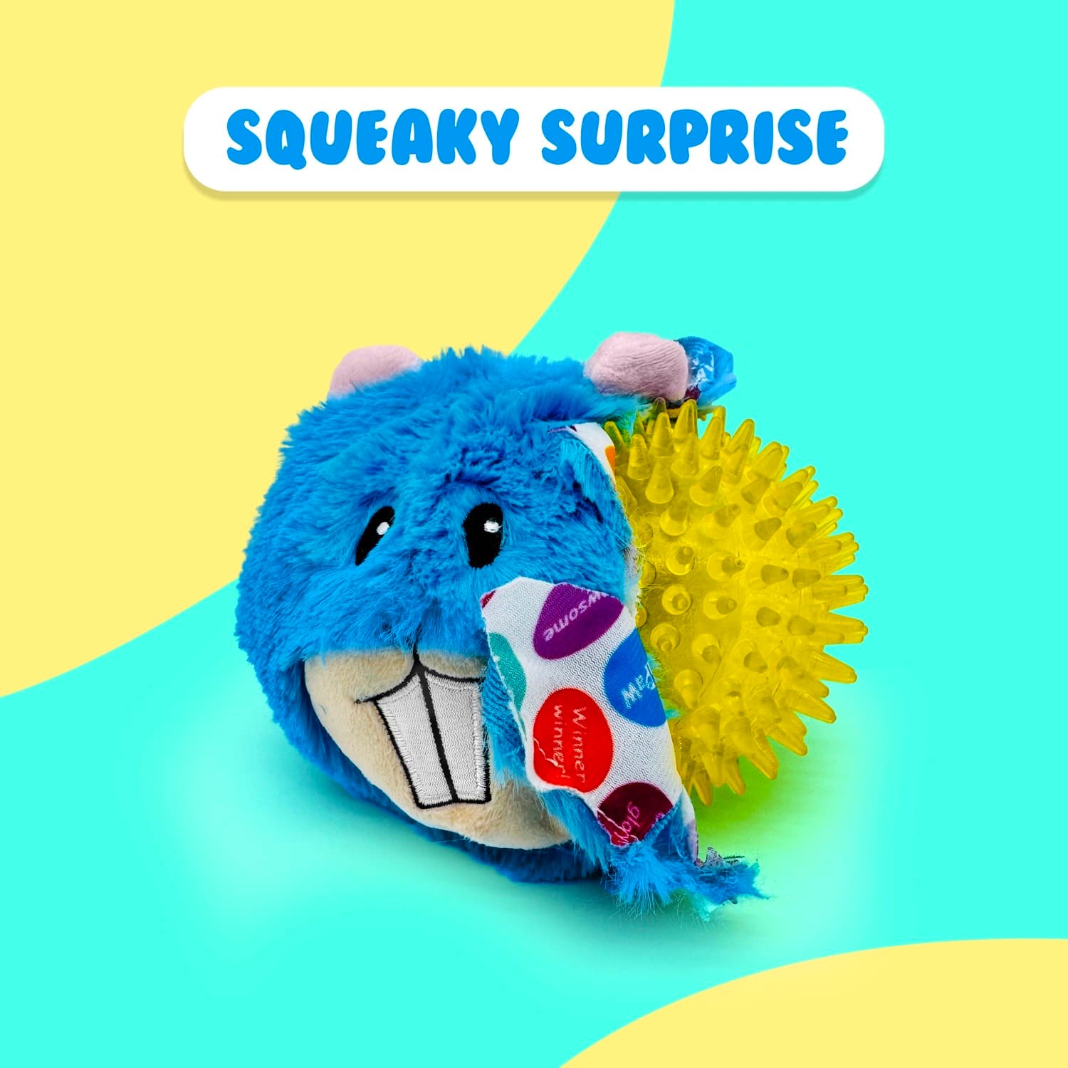 DuraPaw Squeaky Squirrel Hidden Dog Toy Within Toy