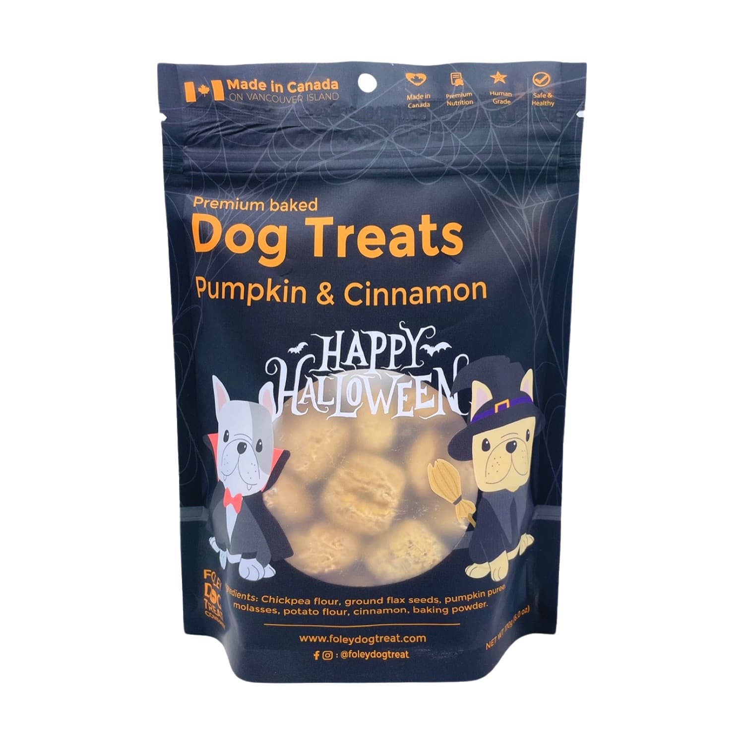 Foley Halloween Baked Dog Treats Pumpkin and Cinnamon Canada