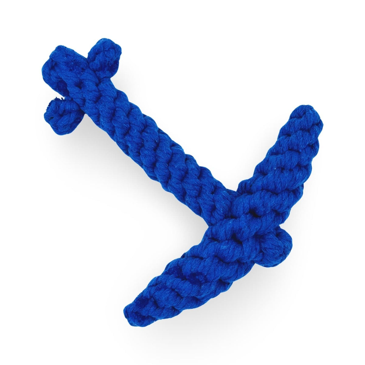 Dark Blue Ship Anchor Cotton Rope Dog Toy