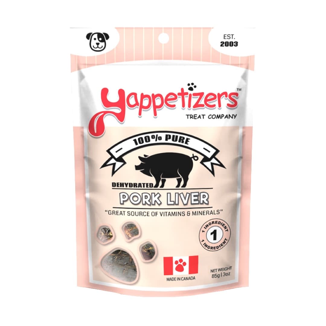 Yappetizers Dehydrated Dog Treats Canada Single Ingredient Pork Liver