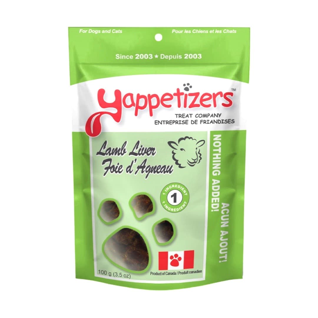 Yappetizers Dehydrated Dog Treats Canada Lamb Liver