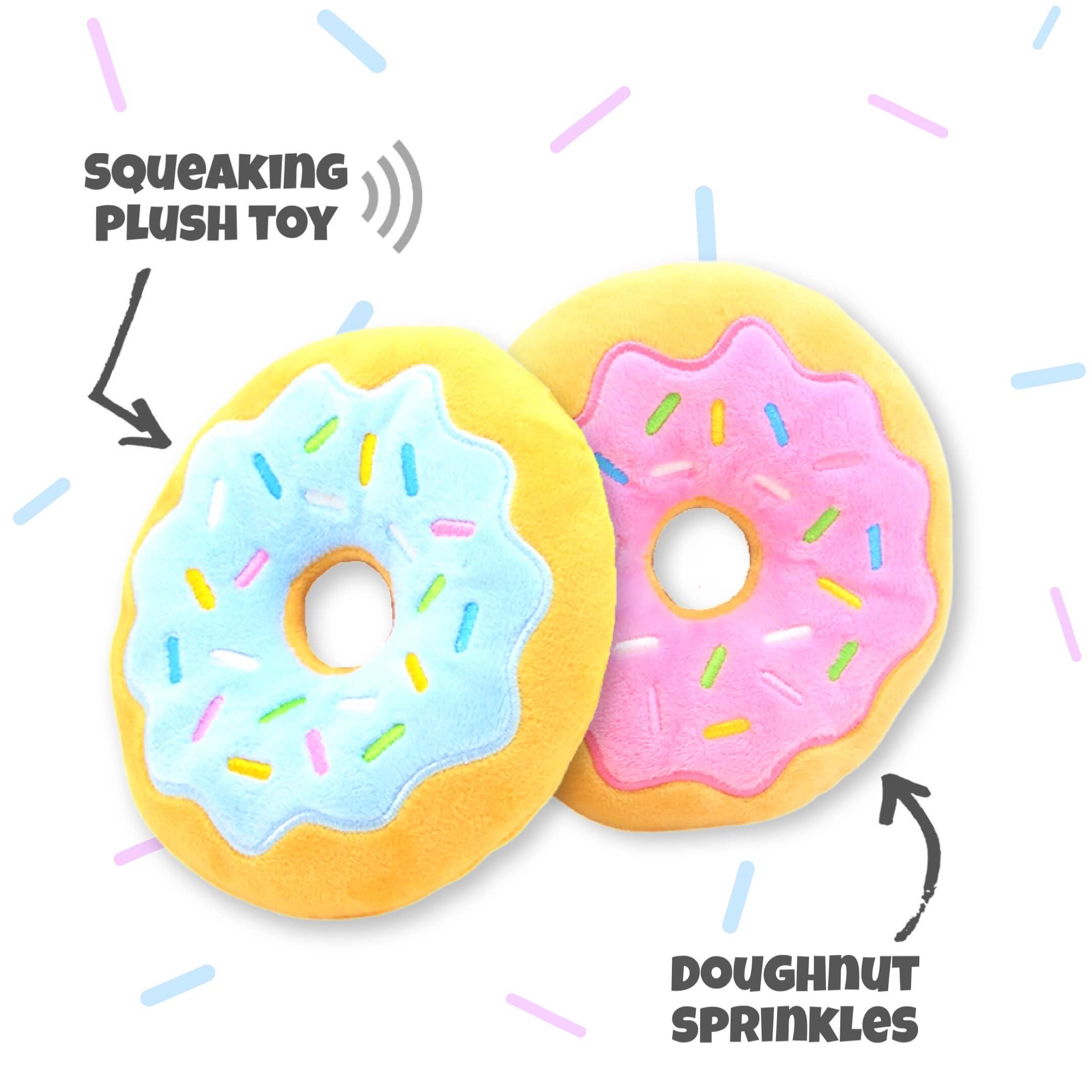 Doughnut Plush Dog Toy