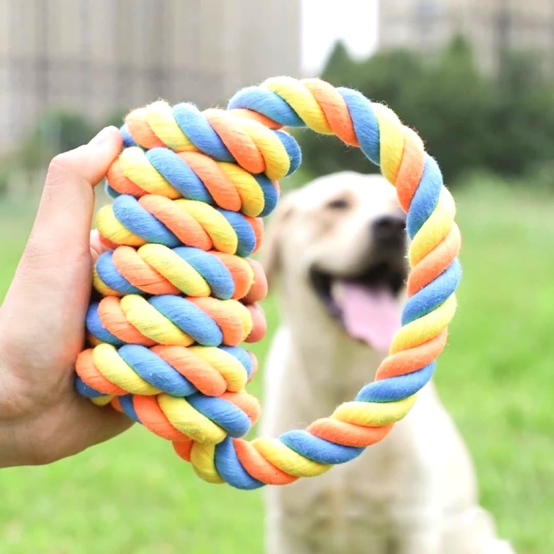 Dog Robe Toy DuraPaw - Colorful Canine Chomper Dog Rope Toy